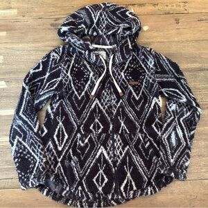 Billabong Faux Fur Full-Zip Hoodie Sweater Jacket